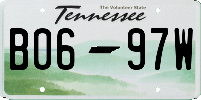 TN license plate B0697W