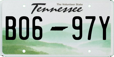 TN license plate B0697Y
