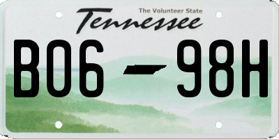 TN license plate B0698H