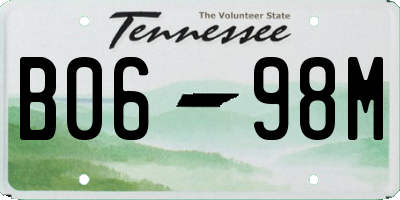 TN license plate B0698M