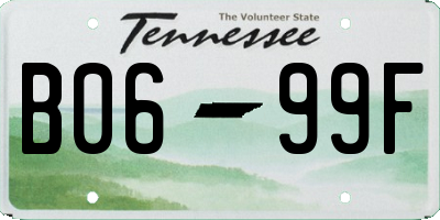 TN license plate B0699F