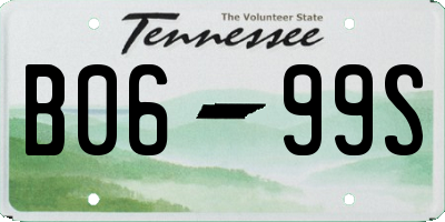 TN license plate B0699S
