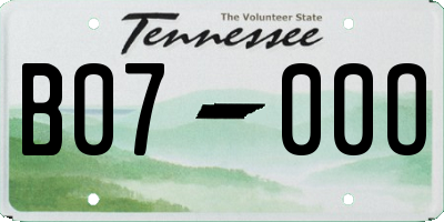 TN license plate B0700O