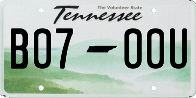 TN license plate B0700U