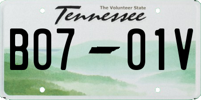 TN license plate B0701V