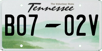 TN license plate B0702V