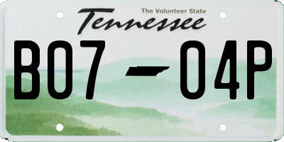 TN license plate B0704P