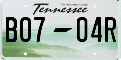 TN license plate B0704R