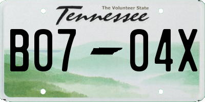 TN license plate B0704X