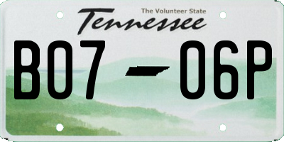 TN license plate B0706P