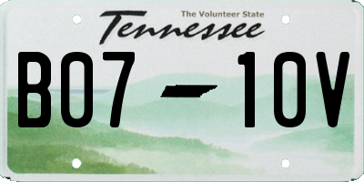 TN license plate B0710V
