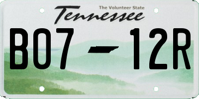 TN license plate B0712R