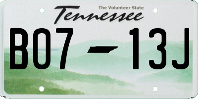 TN license plate B0713J