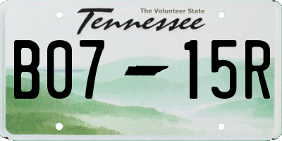 TN license plate B0715R