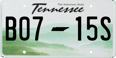 TN license plate B0715S