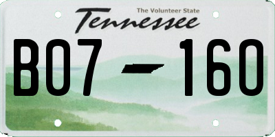 TN license plate B0716O