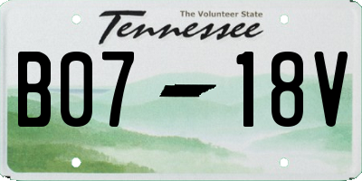 TN license plate B0718V