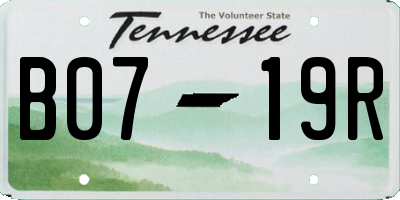 TN license plate B0719R