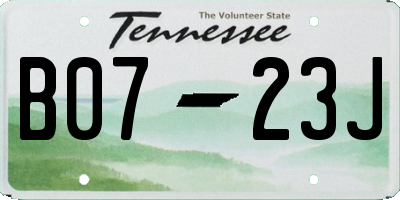 TN license plate B0723J