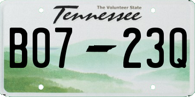 TN license plate B0723Q