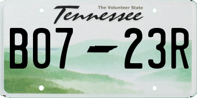 TN license plate B0723R
