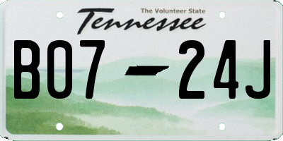 TN license plate B0724J