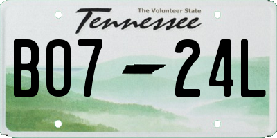 TN license plate B0724L