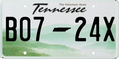 TN license plate B0724X