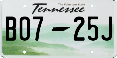 TN license plate B0725J