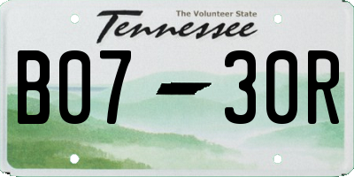 TN license plate B0730R