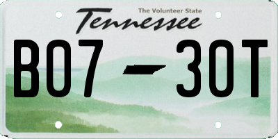 TN license plate B0730T