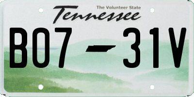 TN license plate B0731V