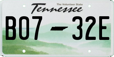 TN license plate B0732E