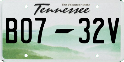TN license plate B0732V