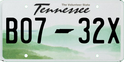 TN license plate B0732X