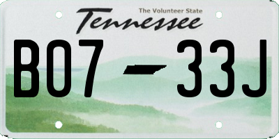 TN license plate B0733J