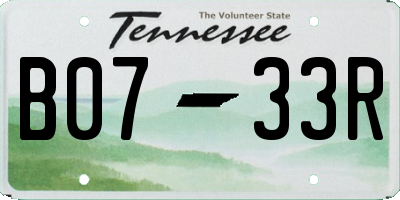 TN license plate B0733R