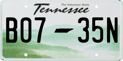 TN license plate B0735N