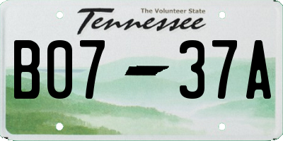 TN license plate B0737A