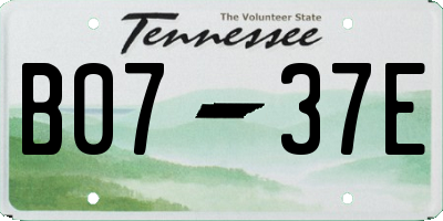 TN license plate B0737E