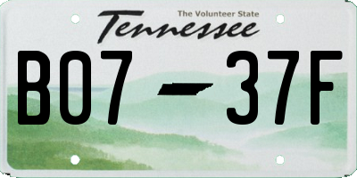 TN license plate B0737F