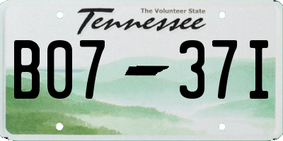 TN license plate B0737I