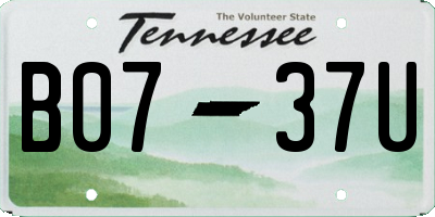 TN license plate B0737U
