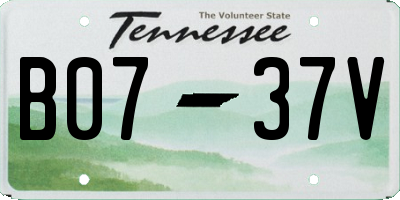 TN license plate B0737V