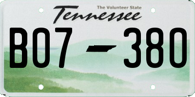 TN license plate B0738O