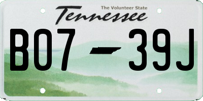 TN license plate B0739J