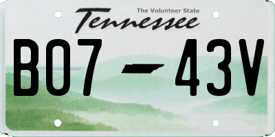 TN license plate B0743V