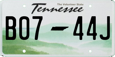 TN license plate B0744J