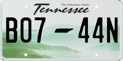 TN license plate B0744N