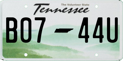 TN license plate B0744U